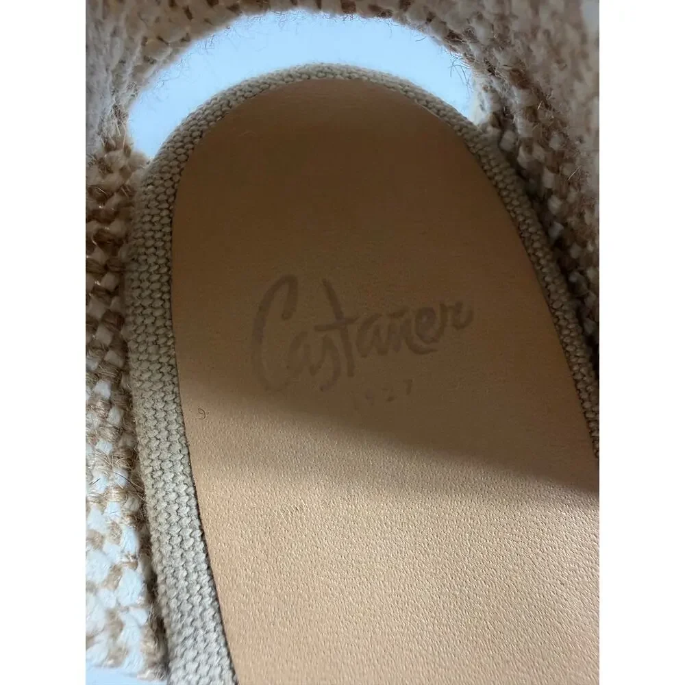 Castañer Carina Canvas Low Wedge Espadrilles Beige EU 39 US 8 / 8.5